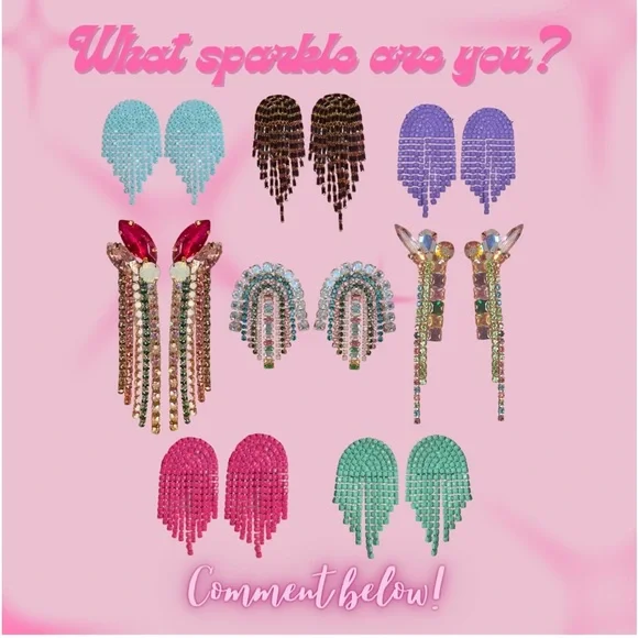 NWT Feed Me Gems Neon Pink Baby Jumbo Earrings - Picture 3 of 5